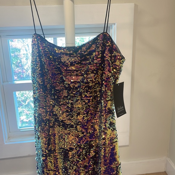 NWT - Aidan Mattox Multi Color Sequence Dress, Size 2 - Picture 2 of 6